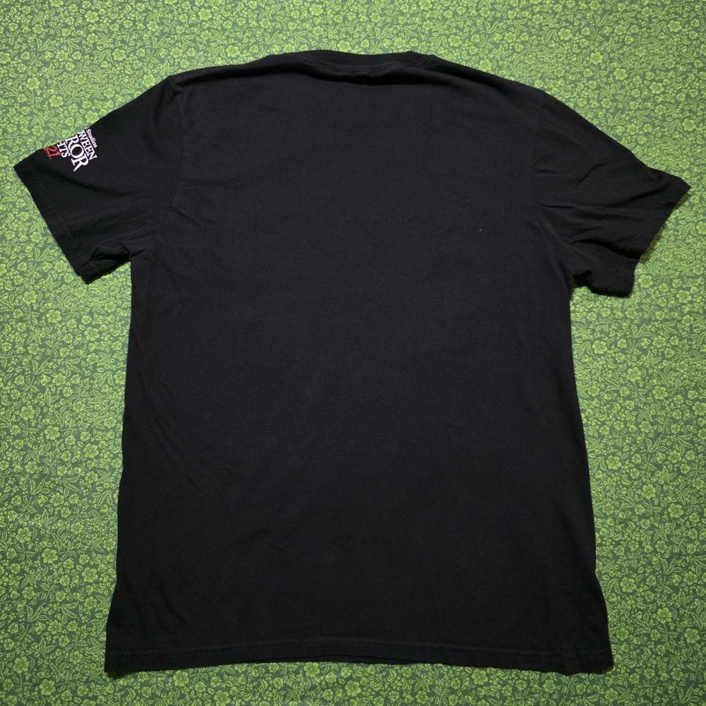 Black Graphic Tee with Horror Theme - Picture 7 of 7